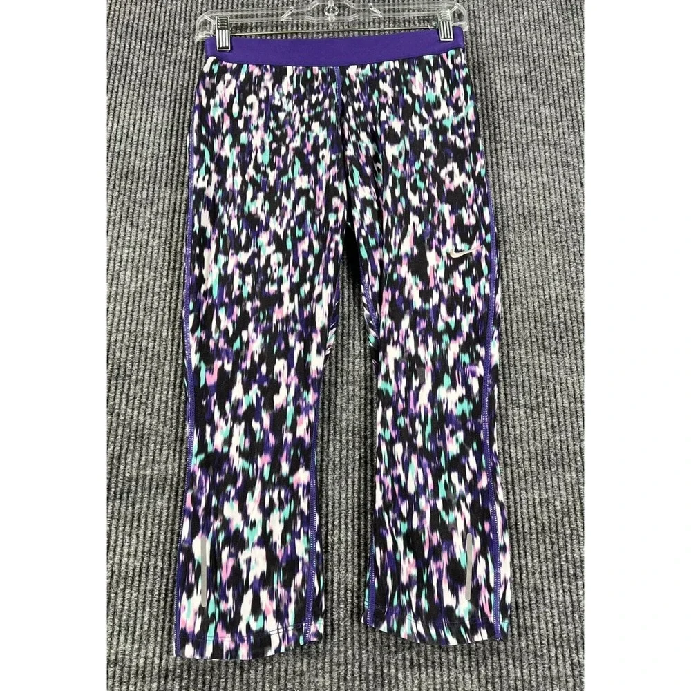 Nike Leggings Womens Small Purple Active Casual Dri Fit Gym Run Lift Yoga